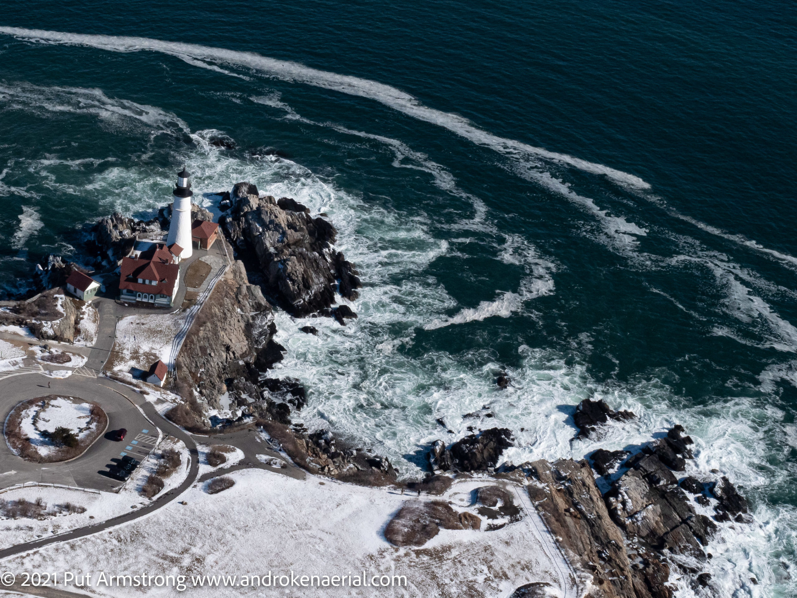 Southern Maine Lighthouses Androken Aerial