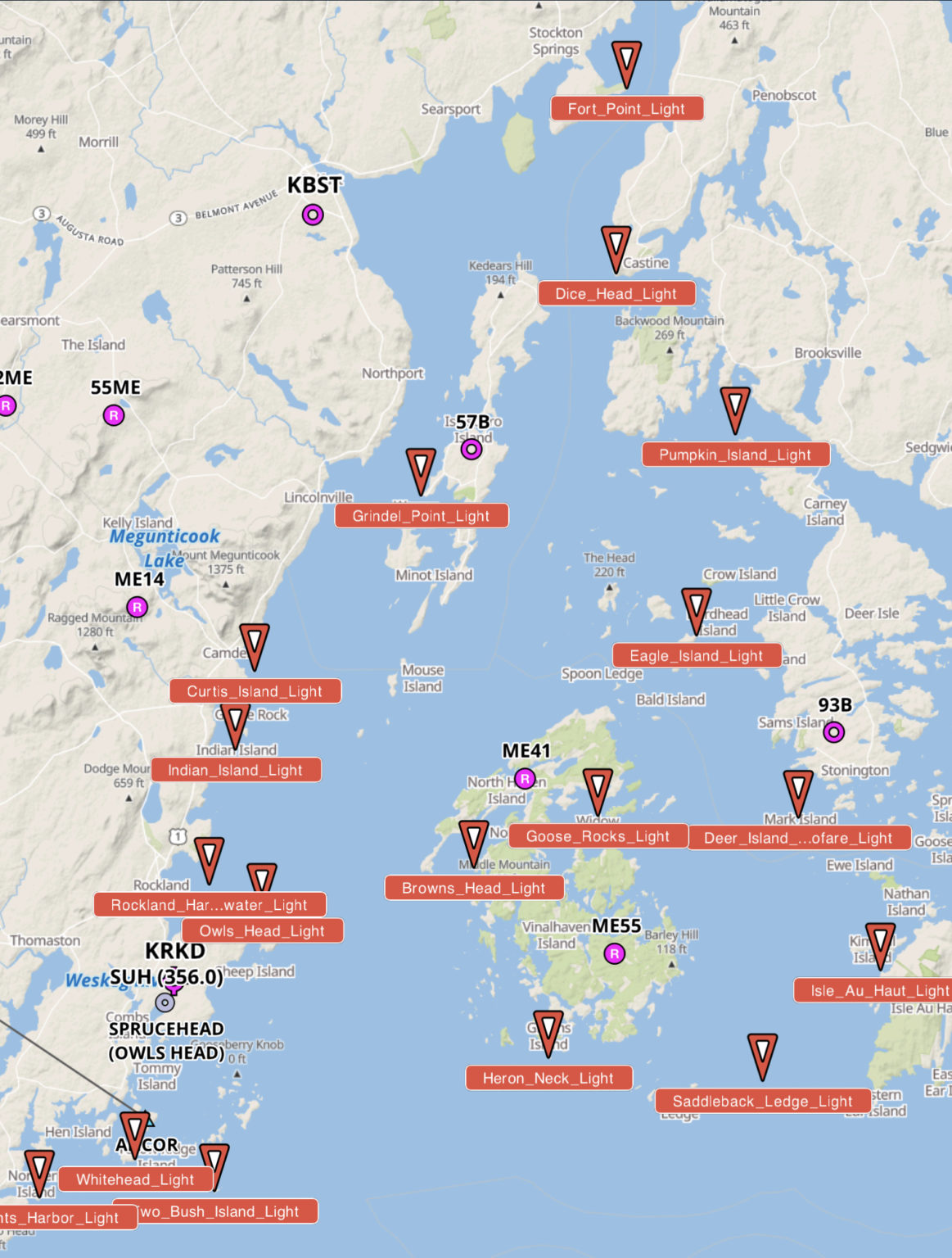 Eastern Penobscot Bay Androken Aerial